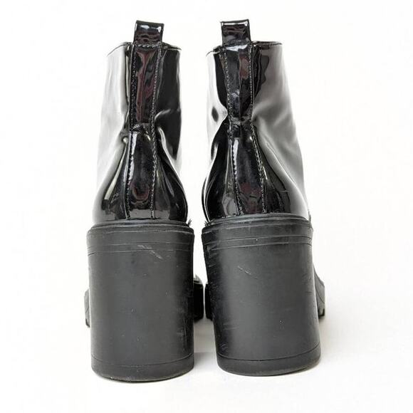 Goth High Heel Platform Chunky Vinyl Boots - 6 - Picture 8 of 14